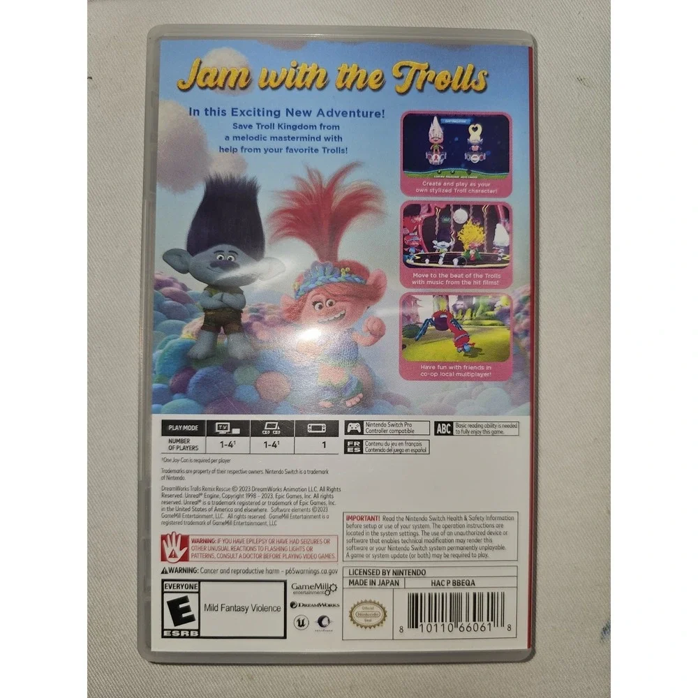 DreamWorks Trolls Remix Rescue Nintendo Switch Game Complete Tested